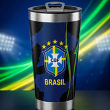 COPO TÉRMICO EM ALTO RELEVO UNIFORME DA SELEÇÃO BRASILEIRA (AZUL)