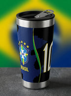 COPO TÉRMICO EM ALTO RELEVO UNIFORME DA SELEÇÃO BRASILEIRA (AZUL)
