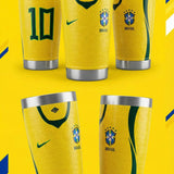 COPO TÉRMICO EM ALTO RELEVO UNIFORME DA SELEÇÃO BRASILEIRA (AMARELO)